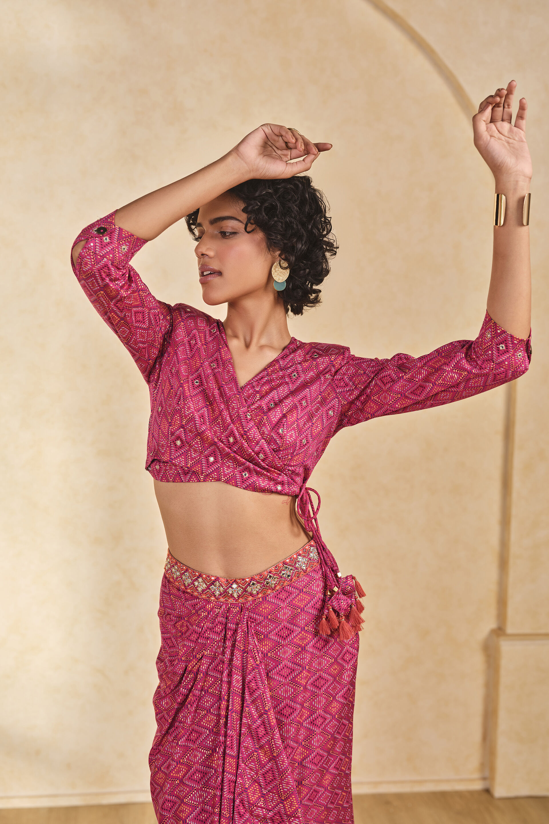 Gul Geometric Co-ords Set, Pink, image 6